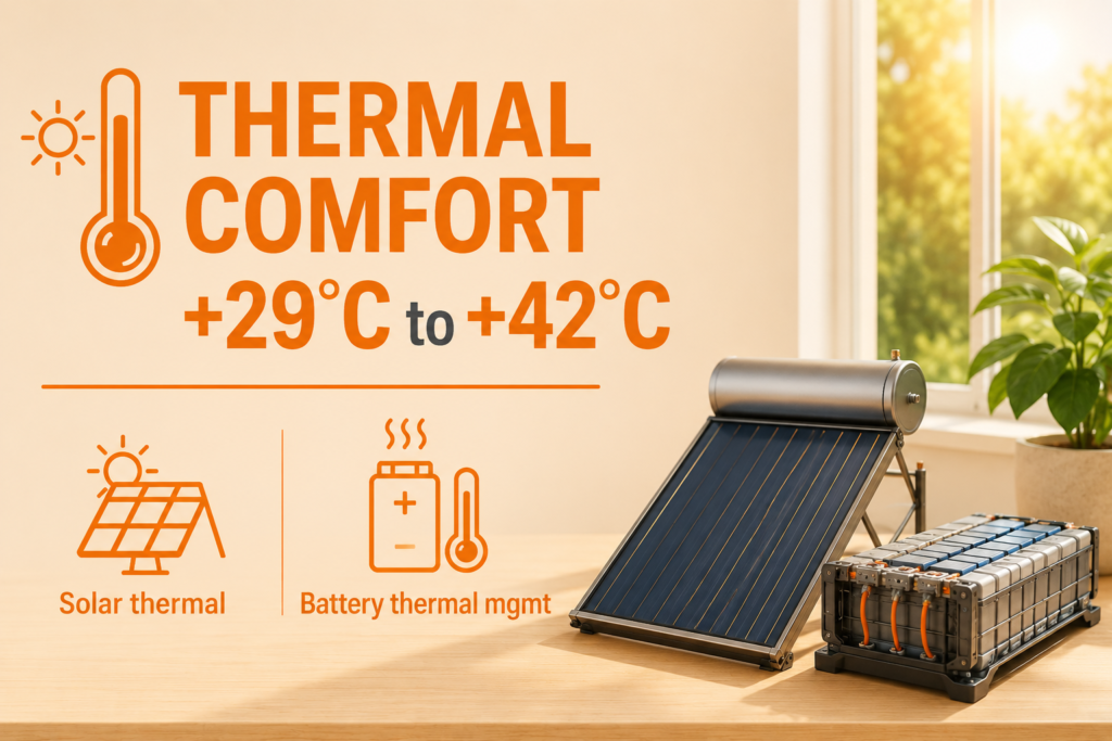 Thermal Comfort - +29cto 42c