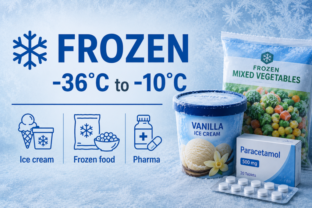 Our Temparage Coverage- Frozen -36c to -10c